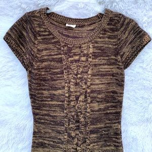 Lei mini sweater dress Size S, Color Brown with yellow